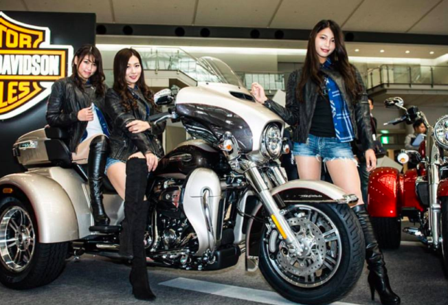 Haruka Niiyama Harley Davidson Japanese Model Motorcycle Japan Bikerchick